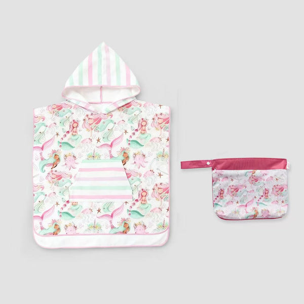 【Upgraded Edition】Sand Free Kids Hooded Towel - Mermaid Melody